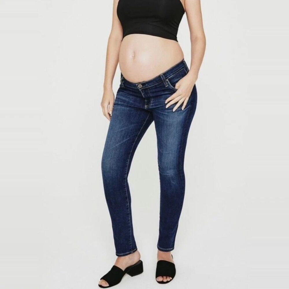 AG Adriano Goldschmied Maternity Prima Cigarette Leg Ankle Dark Jeans size 30R